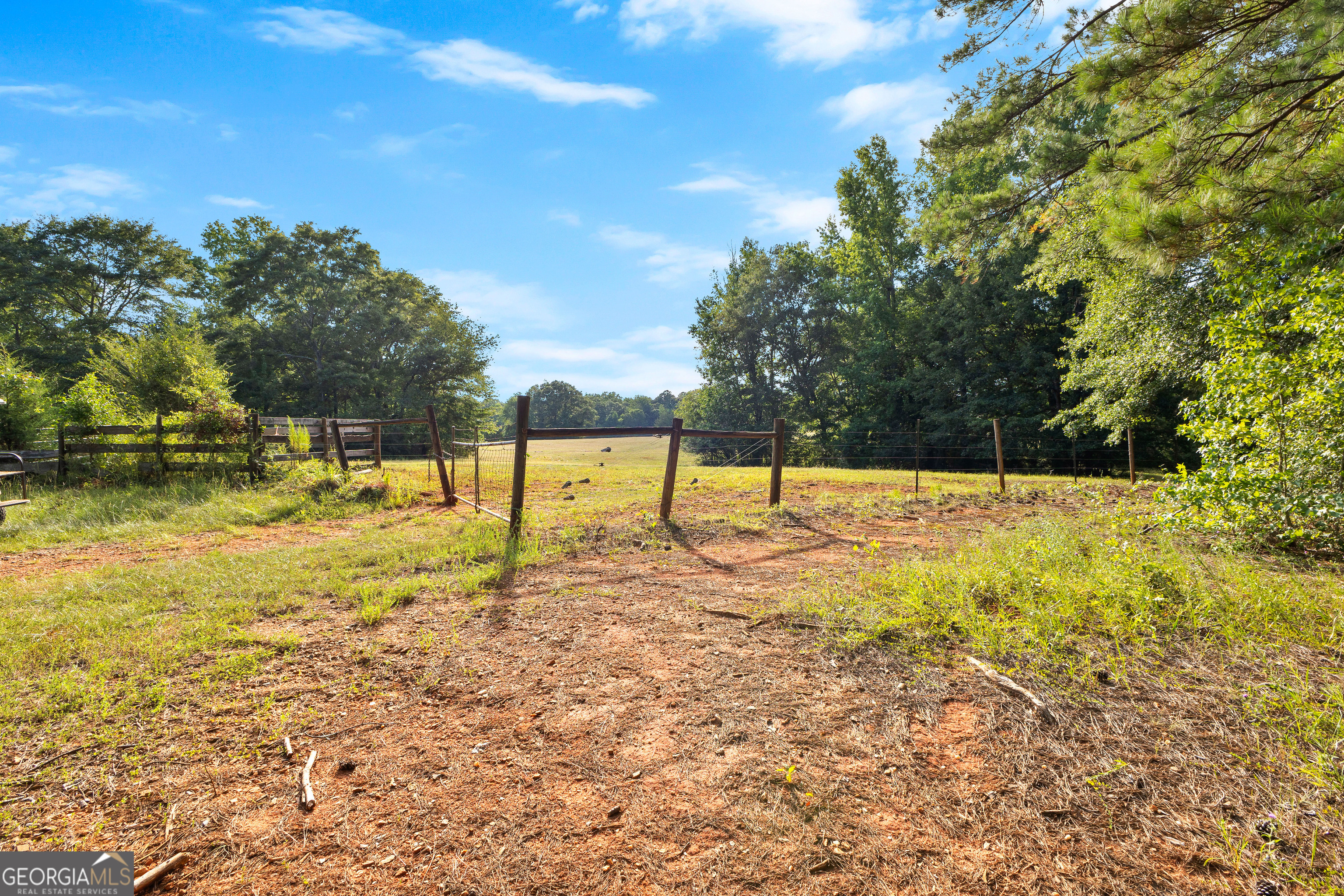 4091 Hollonville Road Williamson, GA 30292 - Photo 46 of 65 a view of yard with swimming pool and trees