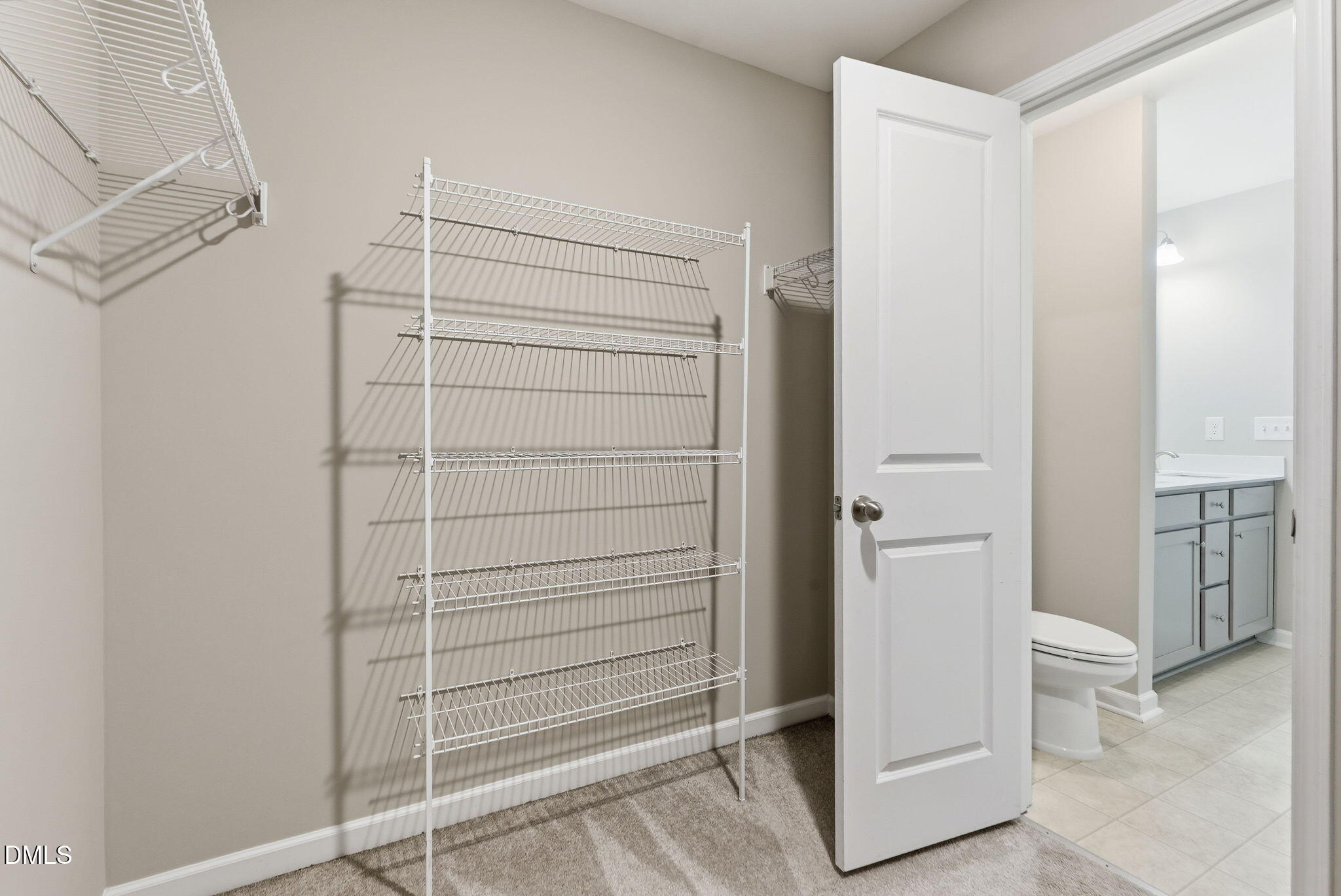 48 Weathervane Dr. Zebulon, NC 27597 - Photo 41 of 68 a view of walk in closet with empty racks