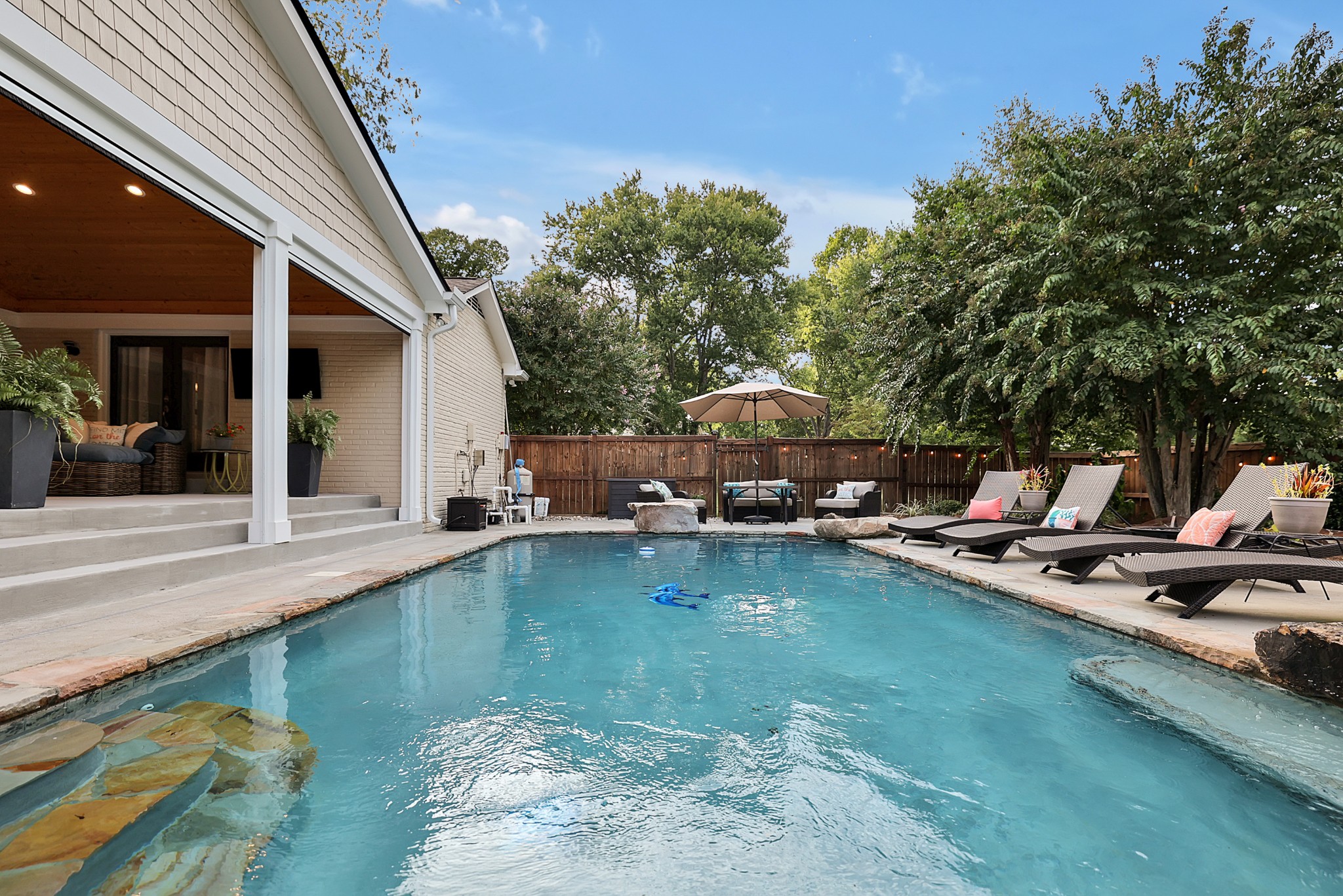 8122 Holly Road Brentwood, TN 37027 - Photo 54 of 65 a view of a swimming pool with lounge chair