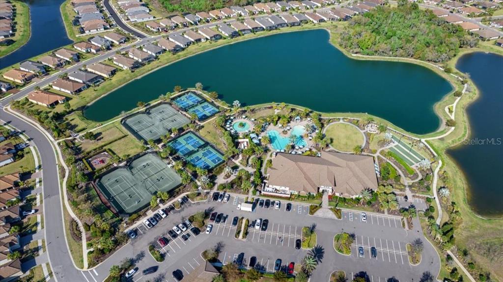 4760 Crestpoint Way Palmetto, FL 34221 - Photo 40 of 44 an aerial view of a house with a lake view