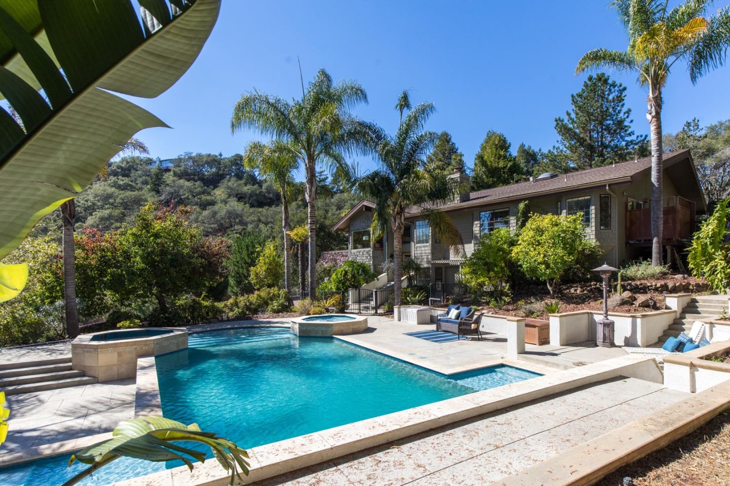 560 Hidden Valley Road Soquel, CA 95073 - Photo 52 of 59 a view of a swimming pool with a patio