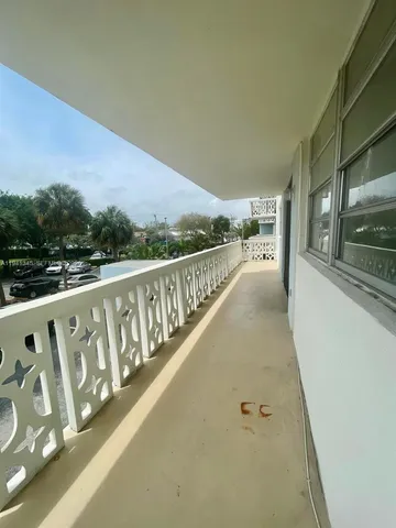 a view of a balcony