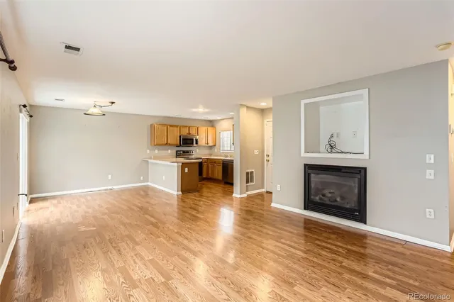 an empty room with a window