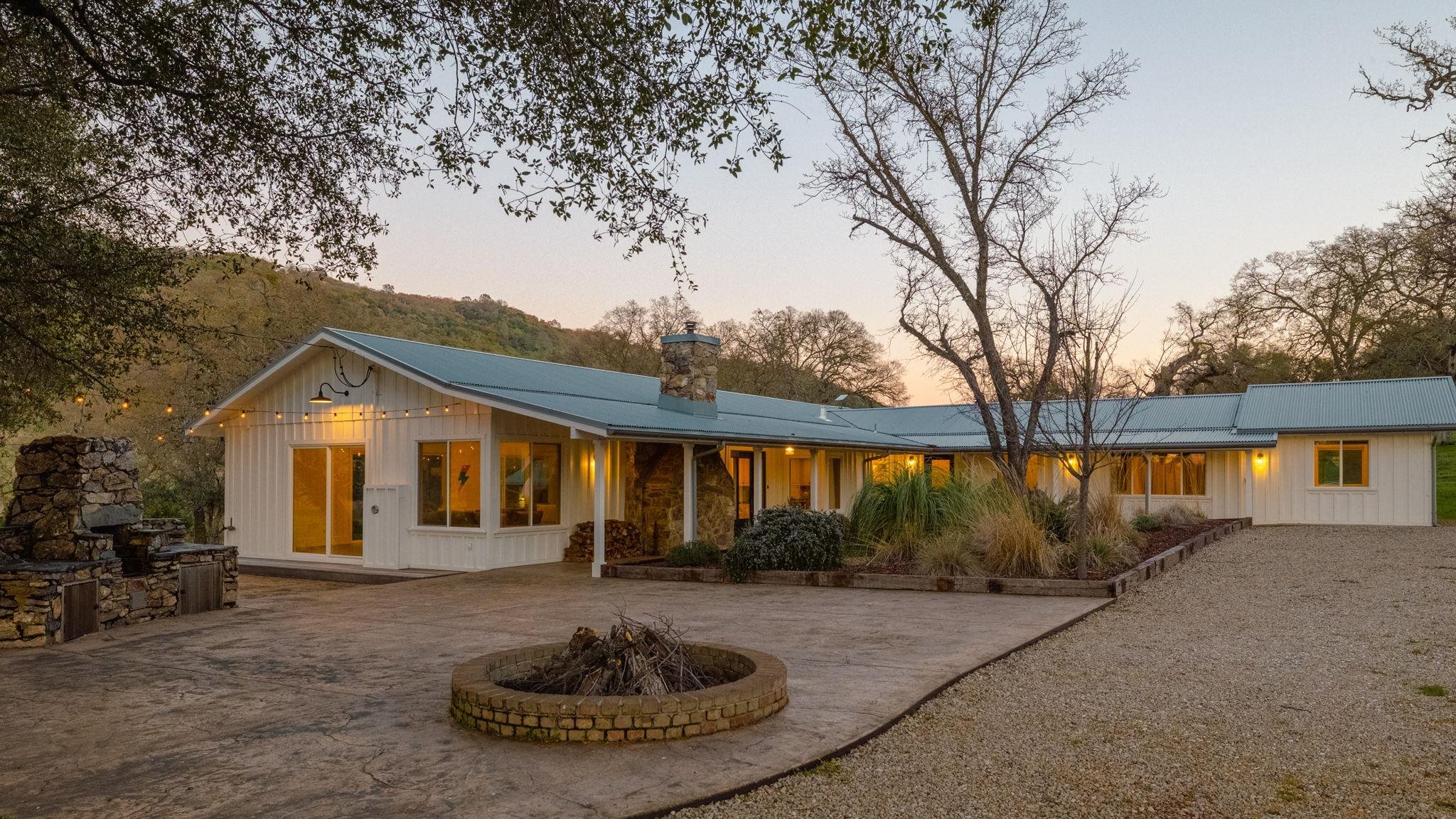 Front Entry with Firepit