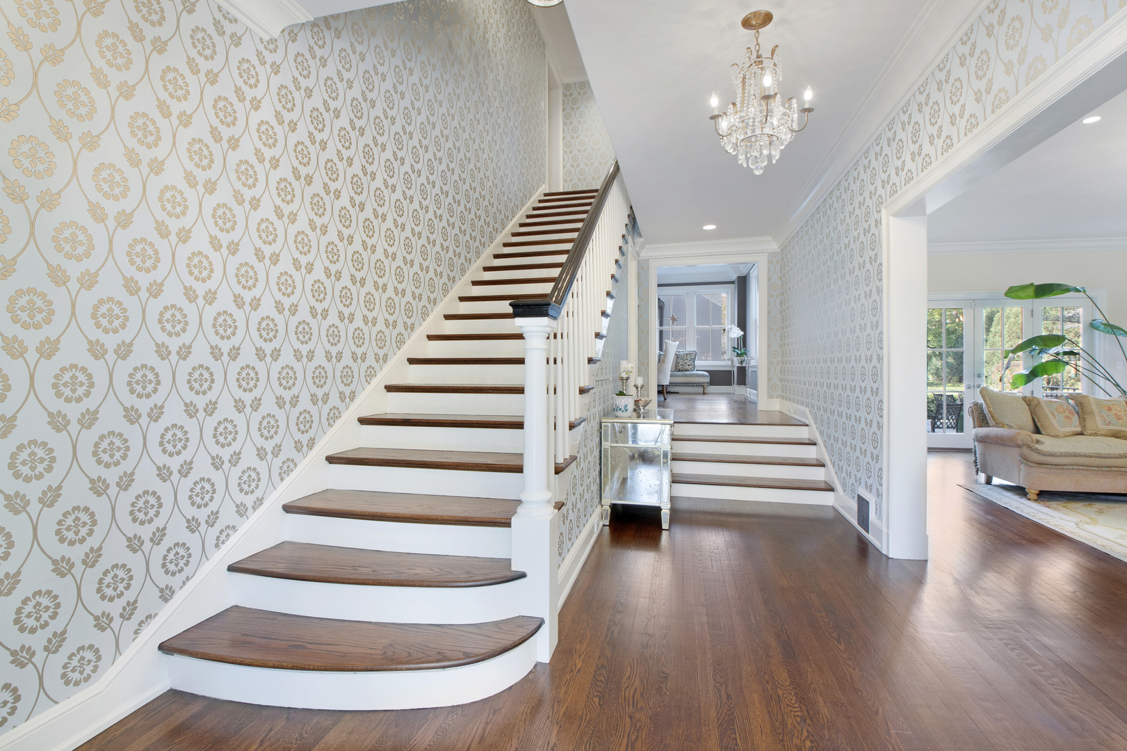 1380 Elm Tree Road Lake Forest, IL 60045 - Photo 5 of 43 a view of entryway and hall with wooden floor