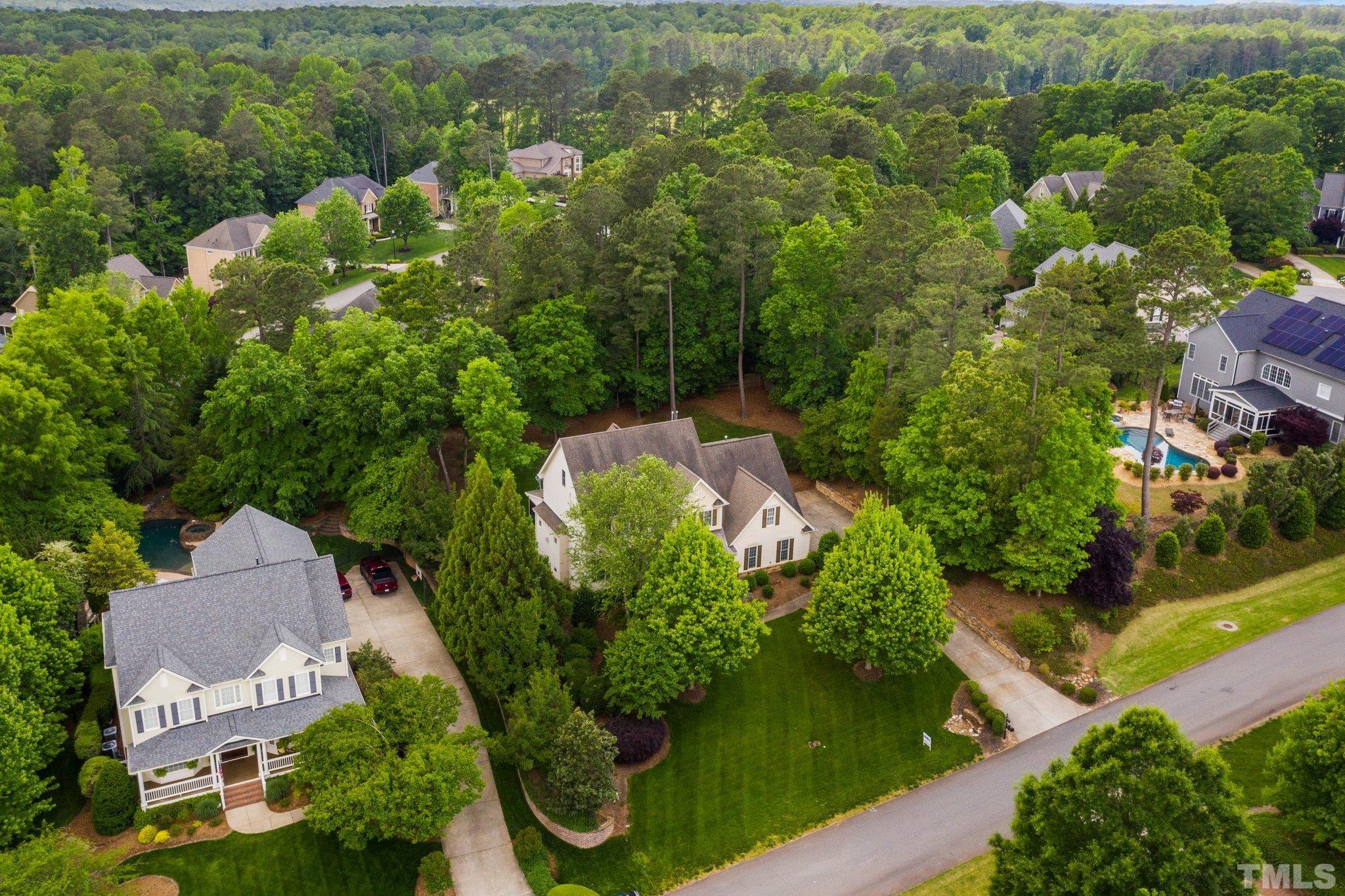 4012 Grandbridge Drive Apex, NC 27539 - Photo 16 of 51 an aerial view of a house with a yard