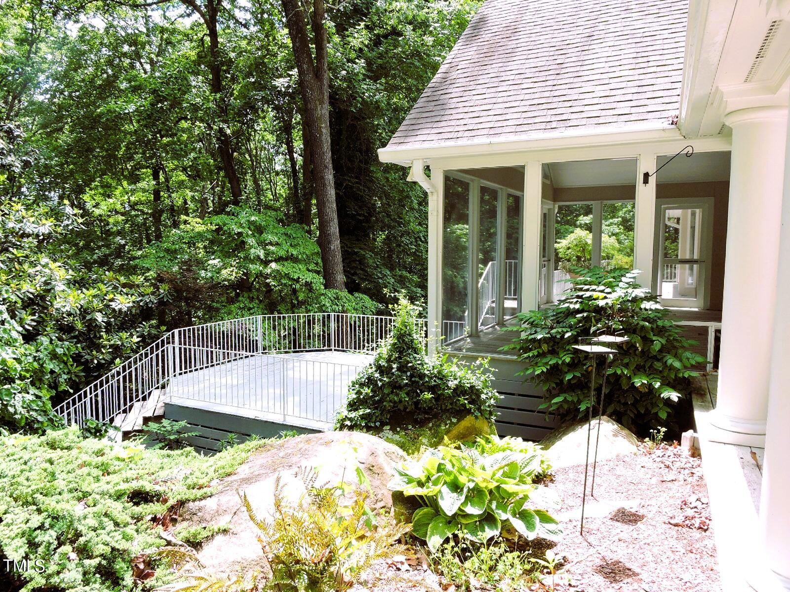 160 Old Salem Road Roxboro, NC 27573 - Photo 54 of 57 Gardens to screen porch and octagon deck