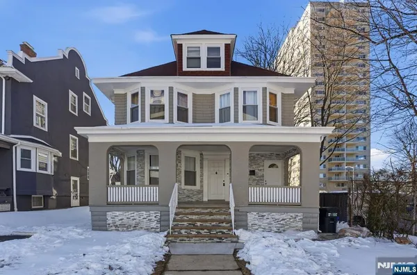 a front view of a house