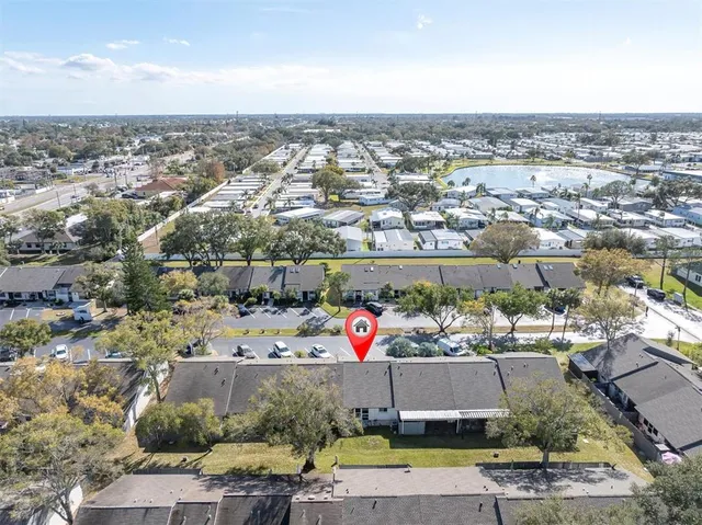 an aerial view of a city