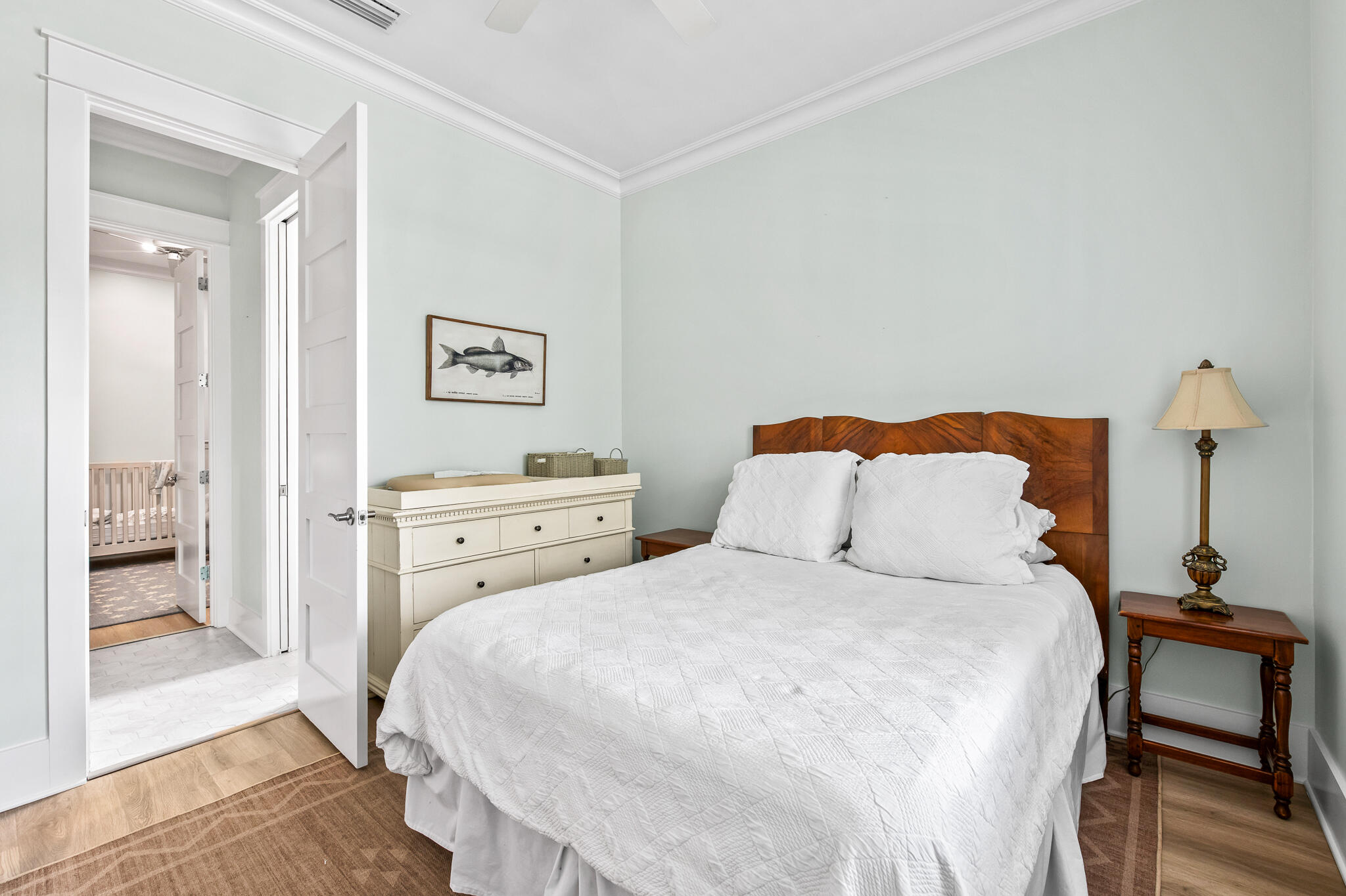 175 Greenbriar Lane Santa Rosa Beach, FL 32459 - Photo 35 of 77 a bedroom with a bed and a lamp on table