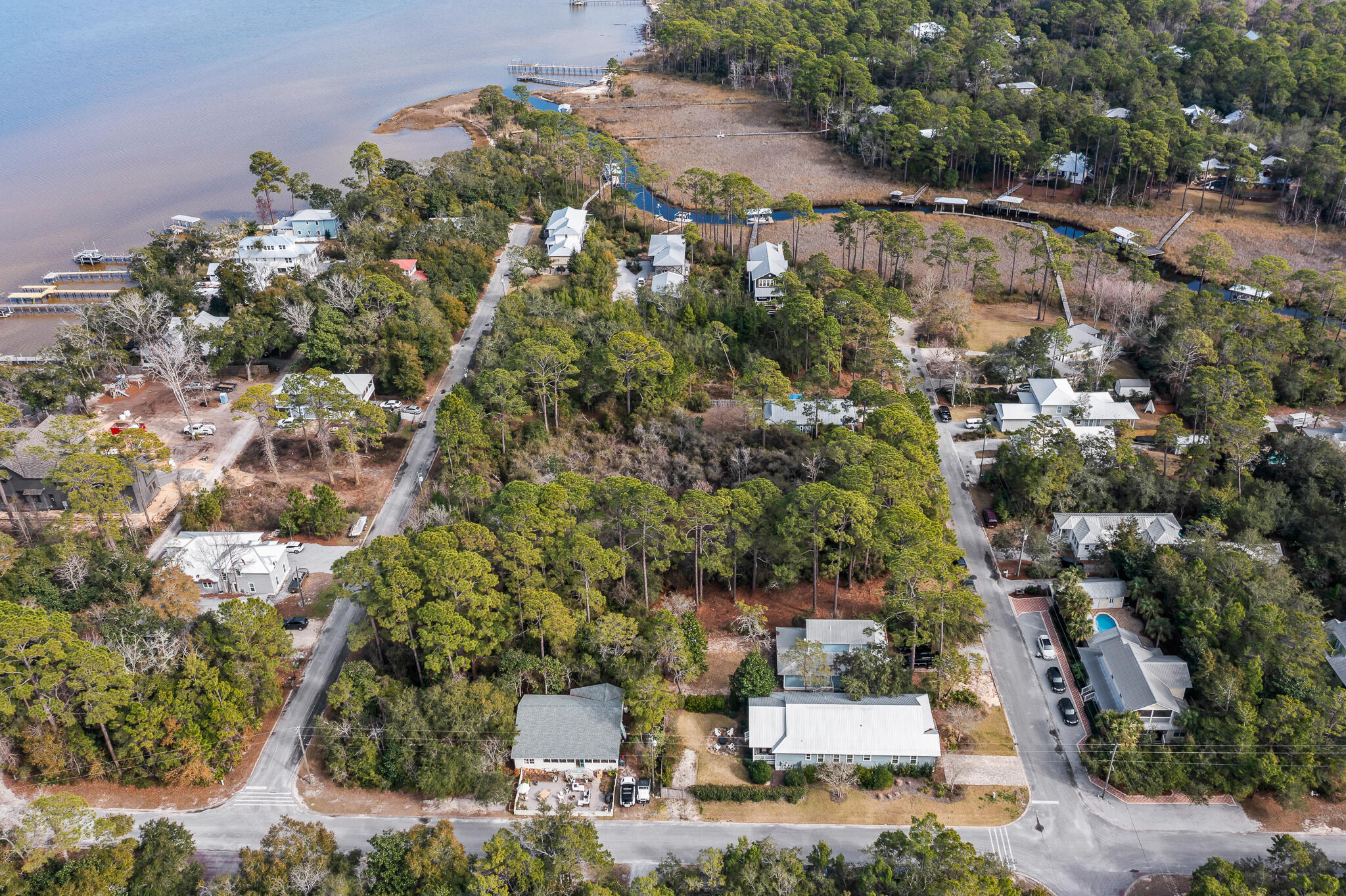 175 Greenbriar Lane Santa Rosa Beach, FL 32459 - Photo 73 of 77 an aerial view of residential houses with outdoor space