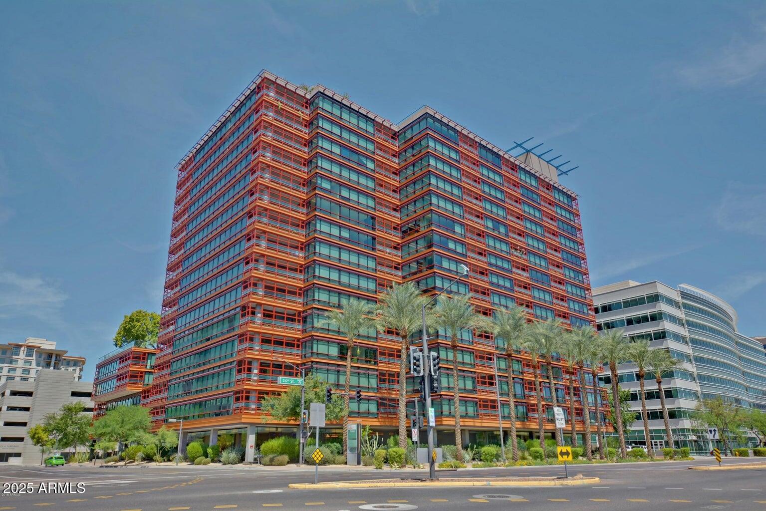 a front view of a building