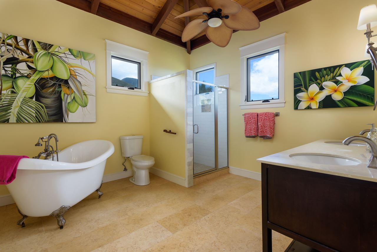 554 Punakea Loop Lahaina, HI 96761 - Photo 21 of 30 a bathroom with a sink mirror vanity and toilet