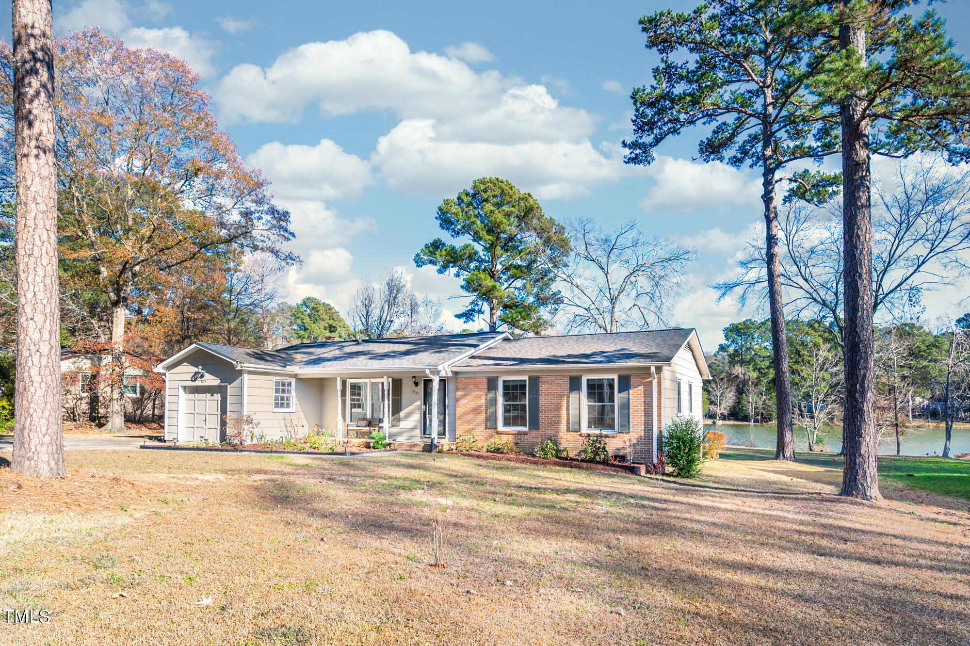 front view of a house with a street