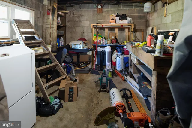 a view of balcony with furniture