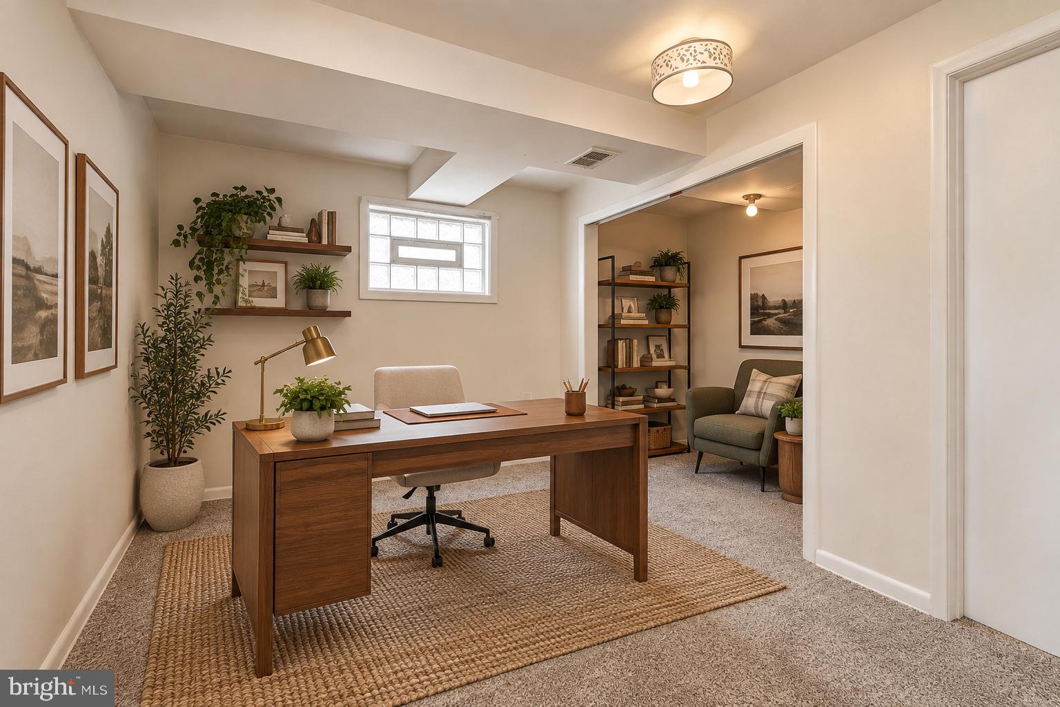 7438 Prince George Road Baltimore, MD 21208 - Photo 29 of 39 Basement Bedroom/Office-Virtually Staged.