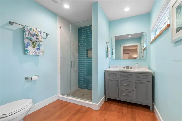 a view of a room with an ocean beach