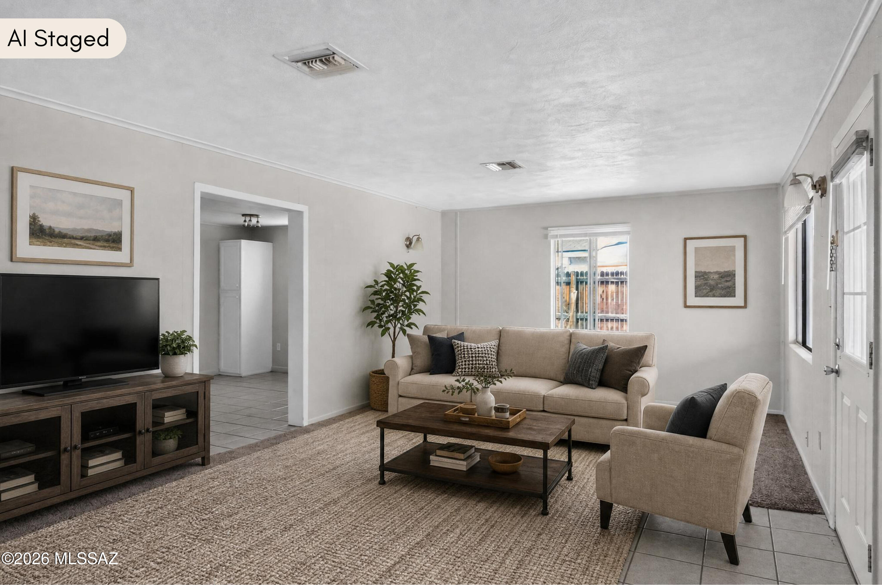 131 West Pastime Road Tucson, AZ 85705 - Photo 3 of 18 Living Room with AI decor