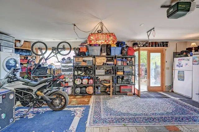 a view of a storage in a room