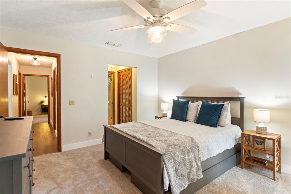 2941 Chelsea Woods Drive Valrico, FL 33596 - Photo 30 of 48 a bedroom with a large bed and a chandelier