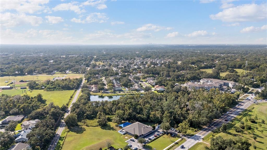 2941 Chelsea Woods Drive Valrico, FL 33596 - Photo 46 of 48 an aerial view of residential building and lake