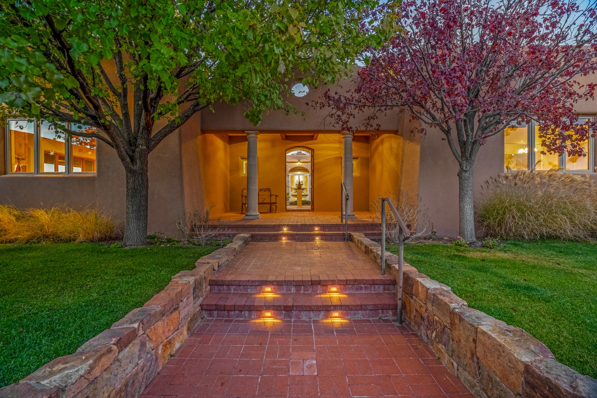 243 Double Arrow Road Santa Fe, NM 87505 - Photo 2 of 43 Front Courtyard and Entry
