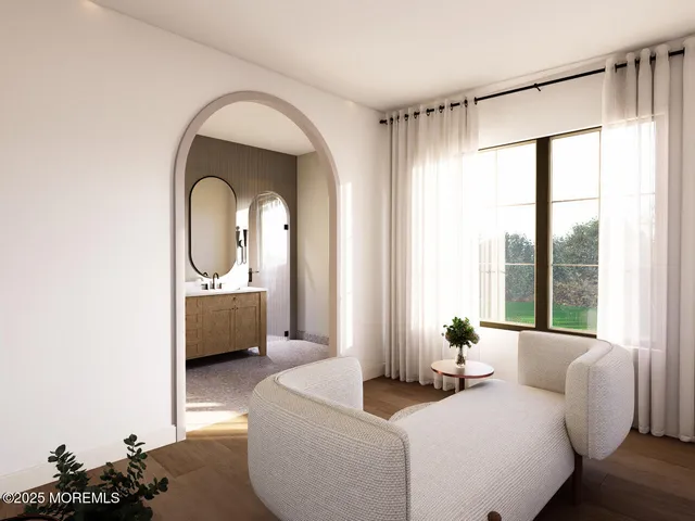 a living room with furniture and window