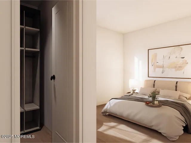 a kitchen with a sink and a refrigerator