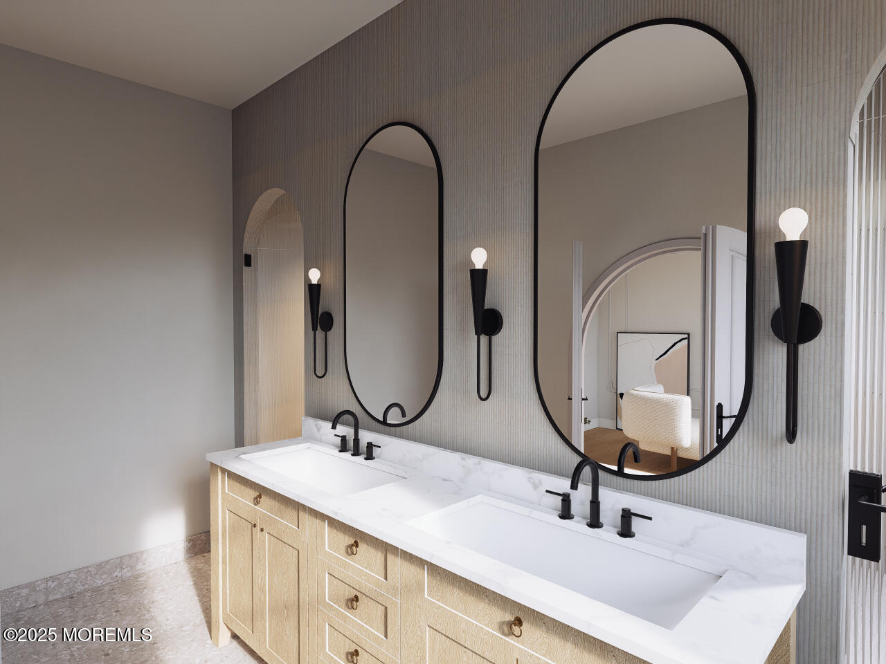 186 Whalepond Road Eatontown, NJ 07724 - Photo 8 of 28 a bathroom with a double vanity sink and a mirror