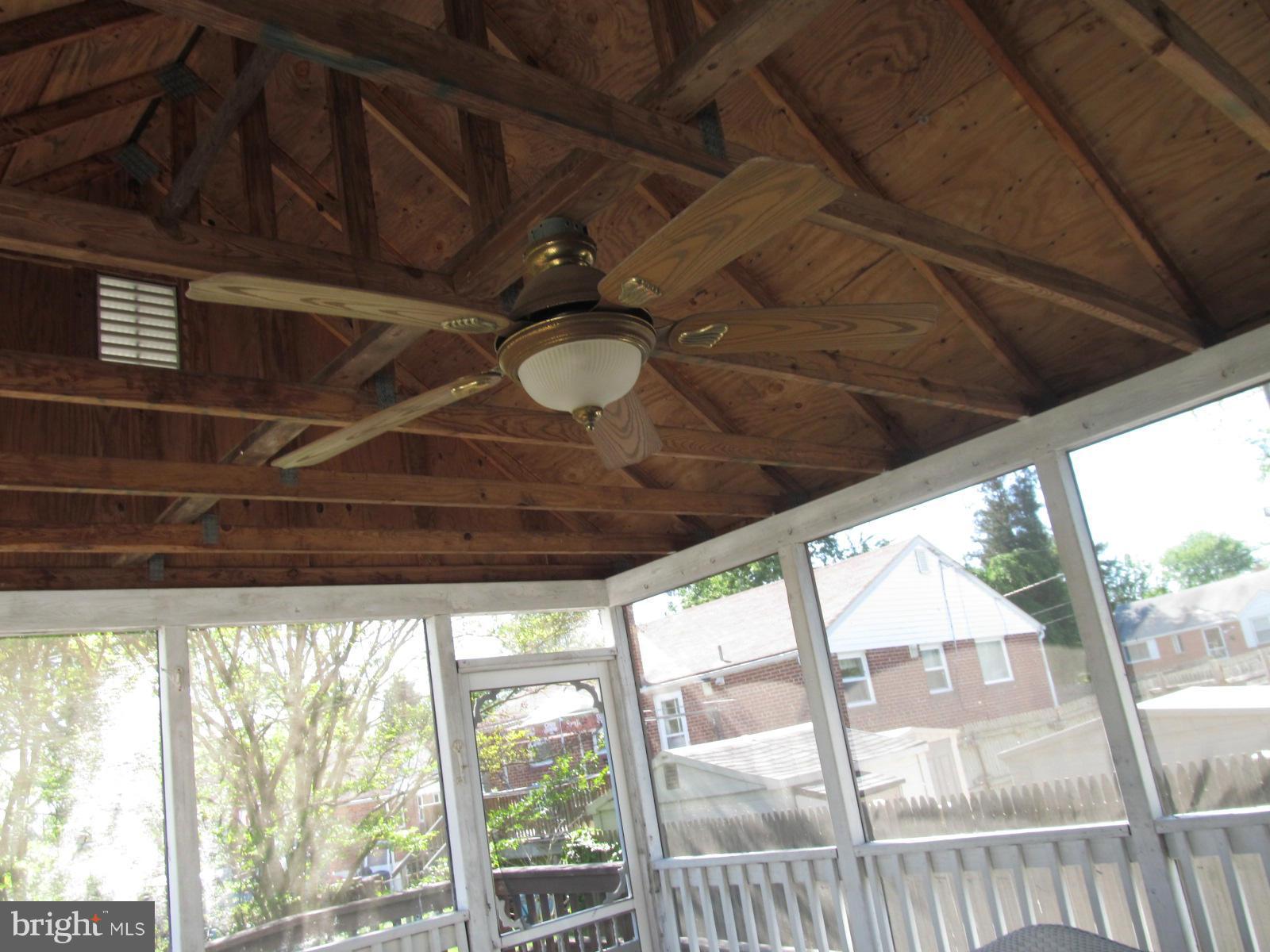 12828 Holdridge Road Silver Spring, MD 20906 - Photo 12 of 24 Back Porch has Light & Fan