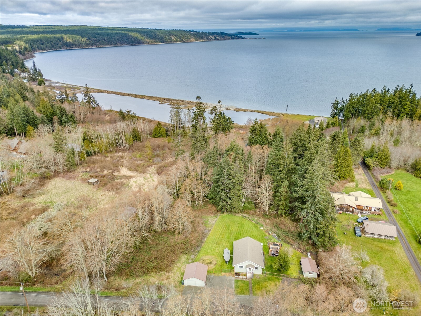 331 Bachelor Road Sequim, WA 98382 - Photo 20 of 36 a view of a lake view