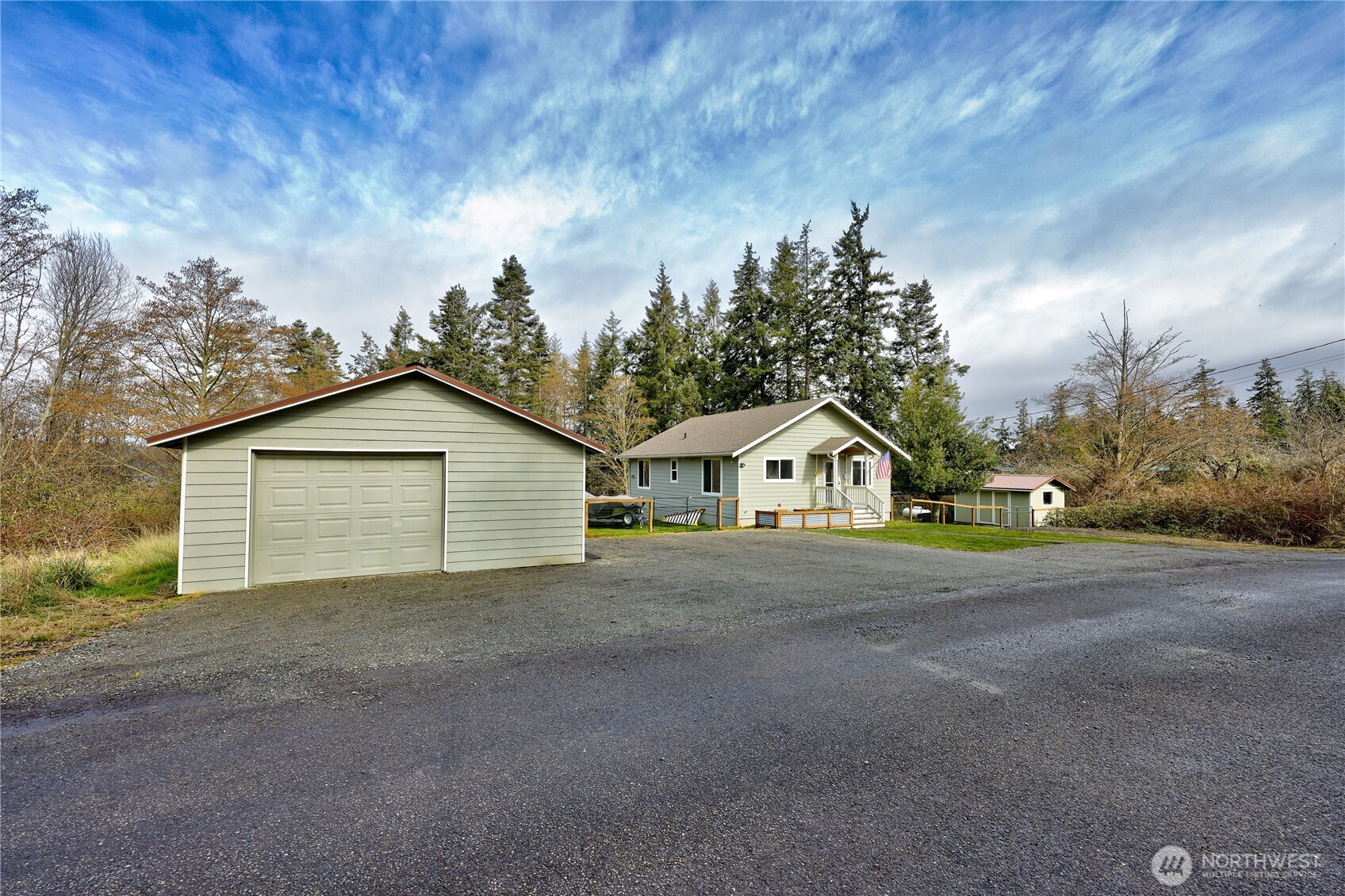 331 Bachelor Road Sequim, WA 98382 - Photo 30 of 36 a view of large house with a street