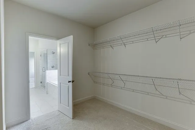 a view of a walk in closet