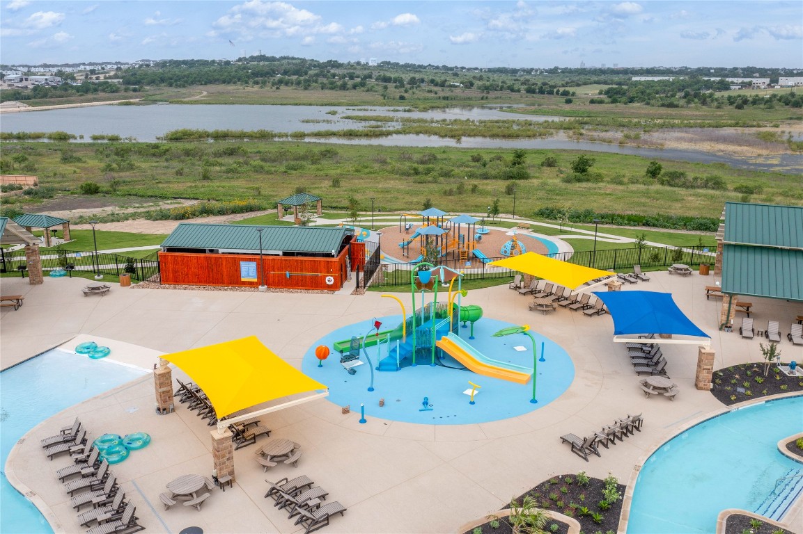 220 Begonia Street Buda, TX 78610 - Photo 19 of 24 an aerial view of a house with a swimming pool