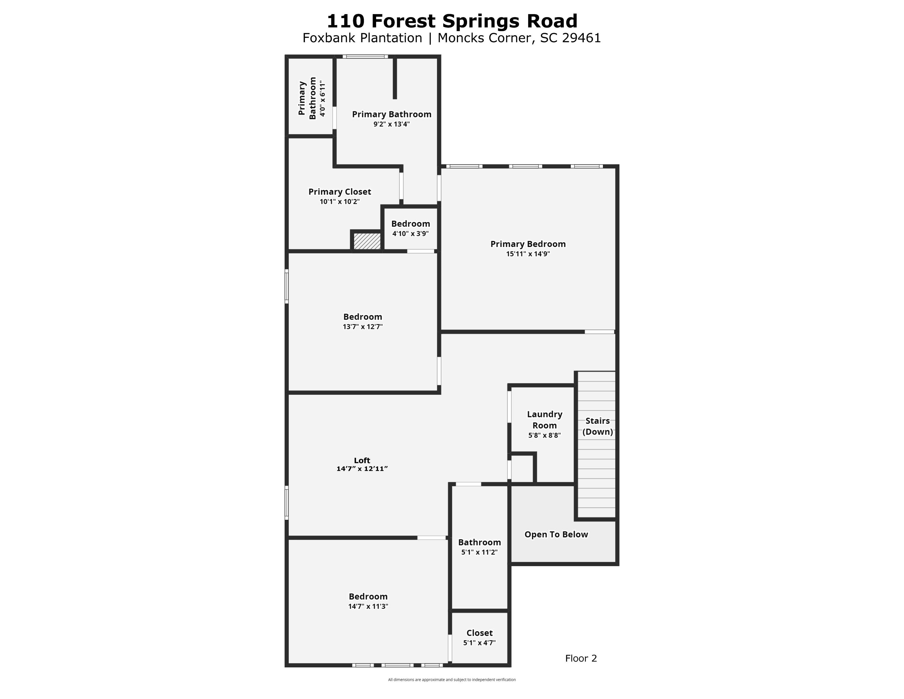 110 Forest Springs Road Moncks Corner, SC 29461 - Photo 47 of 48 floorplan_floor2