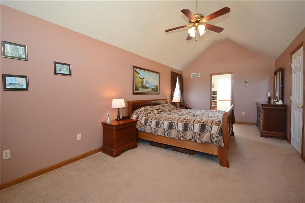 106 East Country Barn Road Houston, PA 15342 - Photo 17 of 25 This bedroom could be used as a second master. It has vaulted ceilings and a ceiling fan.