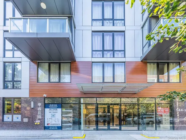 a front view of a building