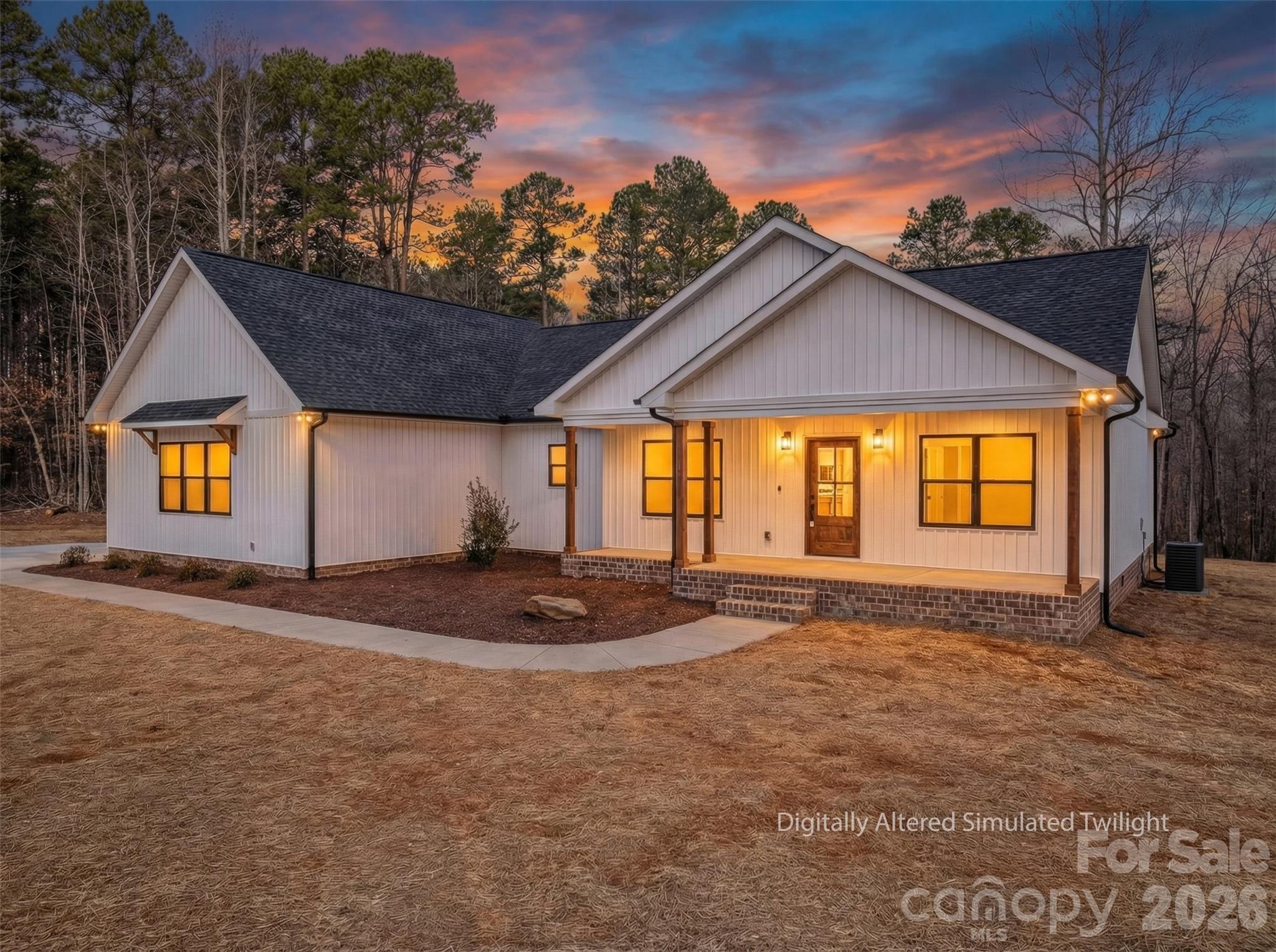 a house with trees in the background
