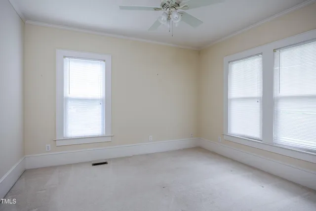 an empty room with a window