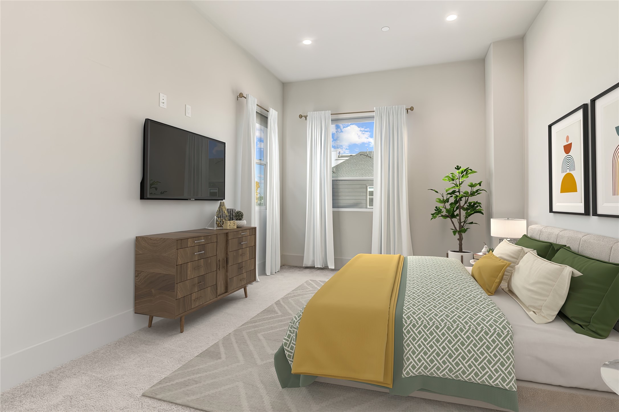 1116 Peden Street Houston, TX 77006 - Photo 37 of 48 Virtually Staged Secondary Bedroom