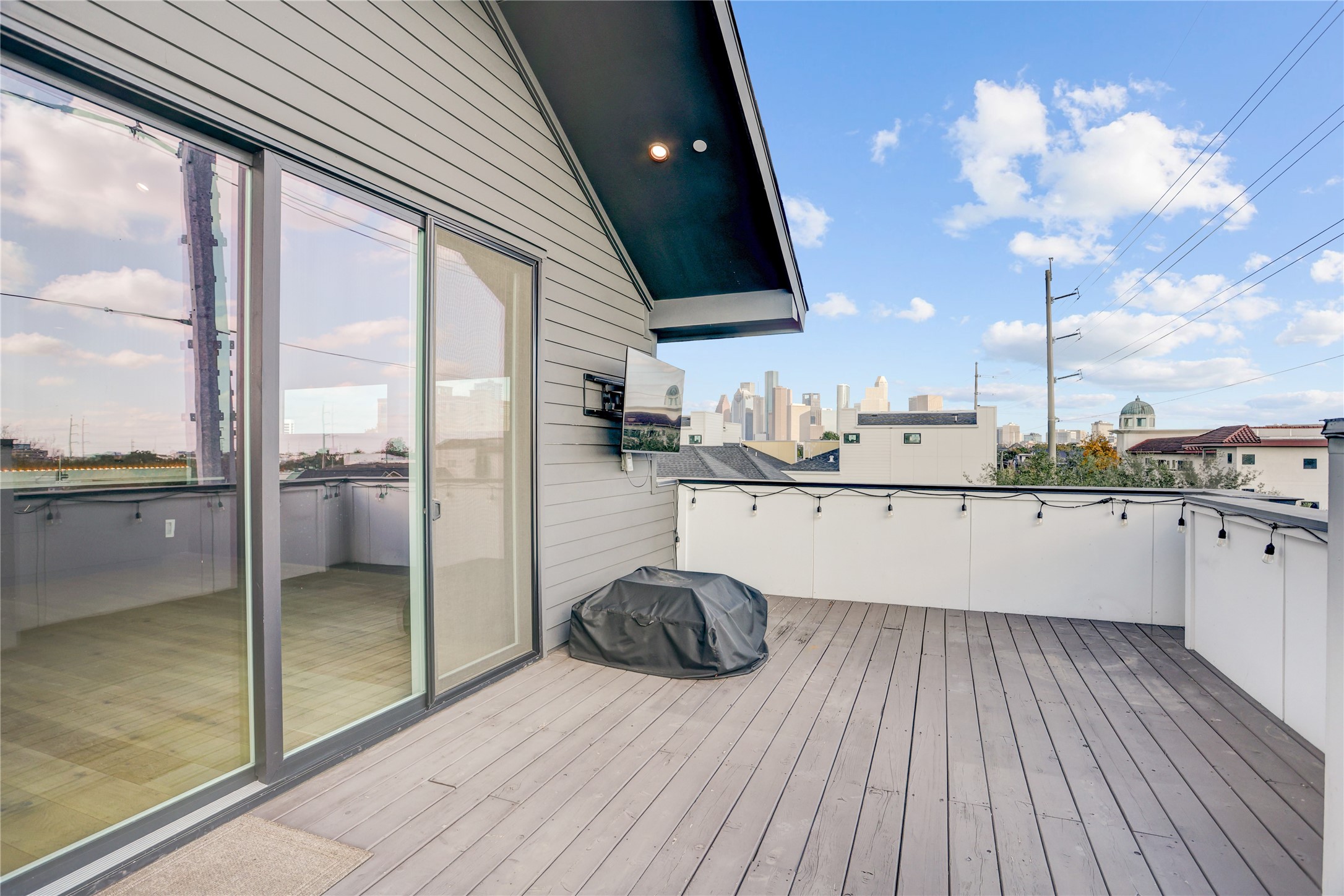 1116 Peden Street Houston, TX 77006 - Photo 46 of 48 Relax on your Balcony Watching Your Favorite Show or Movie and Enjoy Spectacular Downtown Views