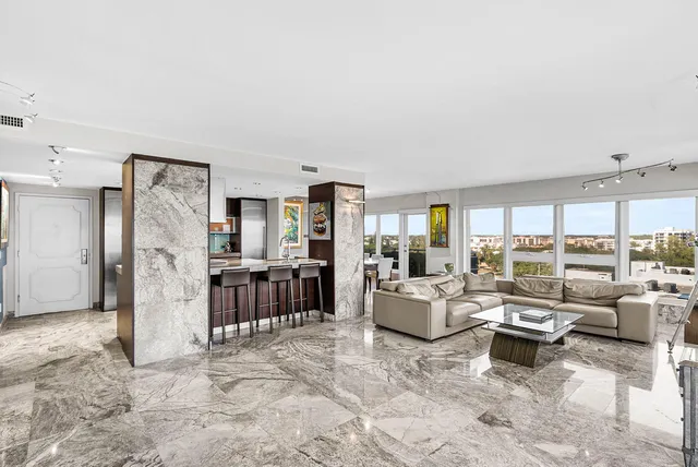 a view of wooden door