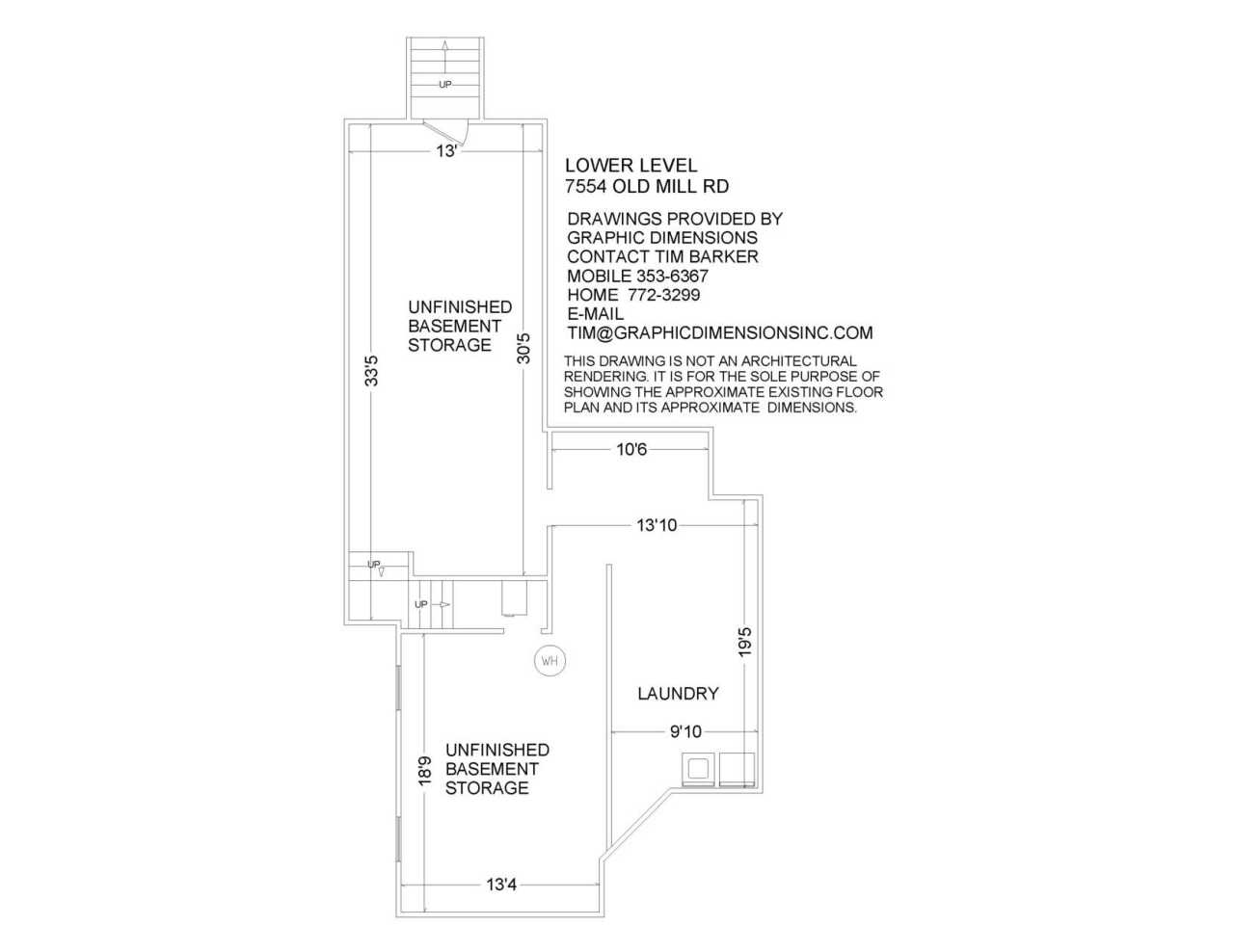 7554 Old Mill Road Roanoke, VA 24018 - Photo 4 of 25 Basement Plan