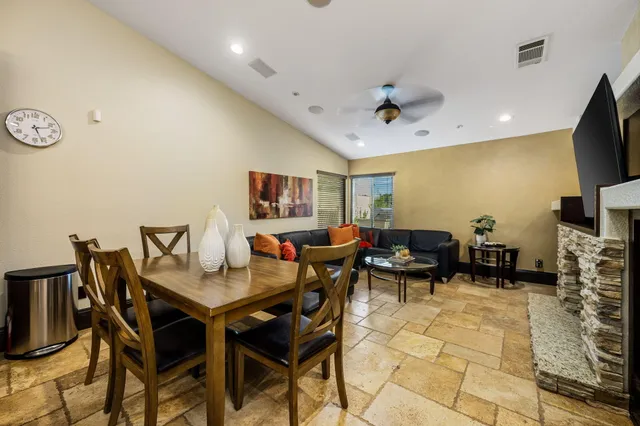 a kitchen with lots of counter top space