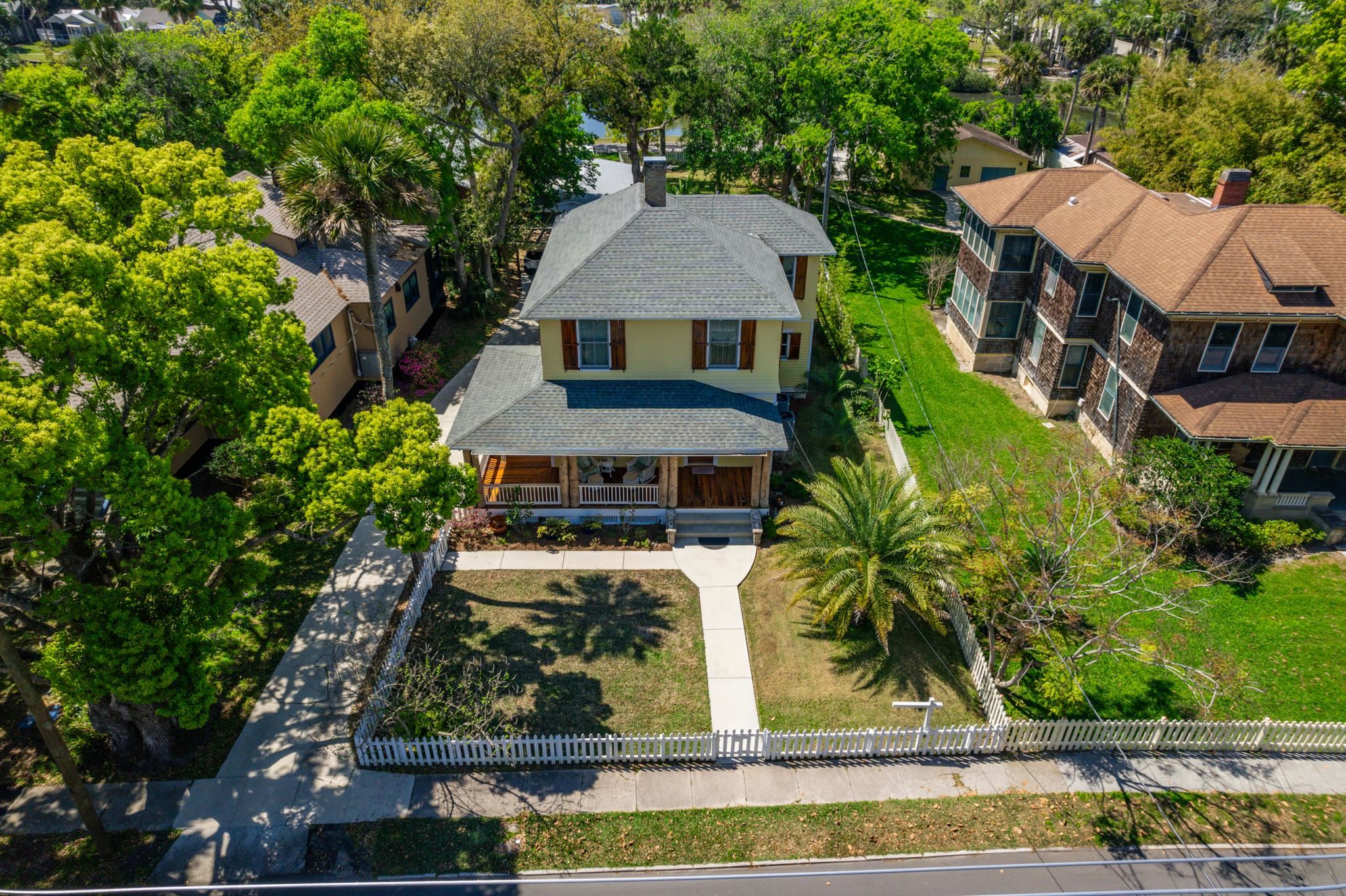 288 St George Street St. Augustine, FL 32084 - Photo 3 of 65 an aerial view of a house with a garden