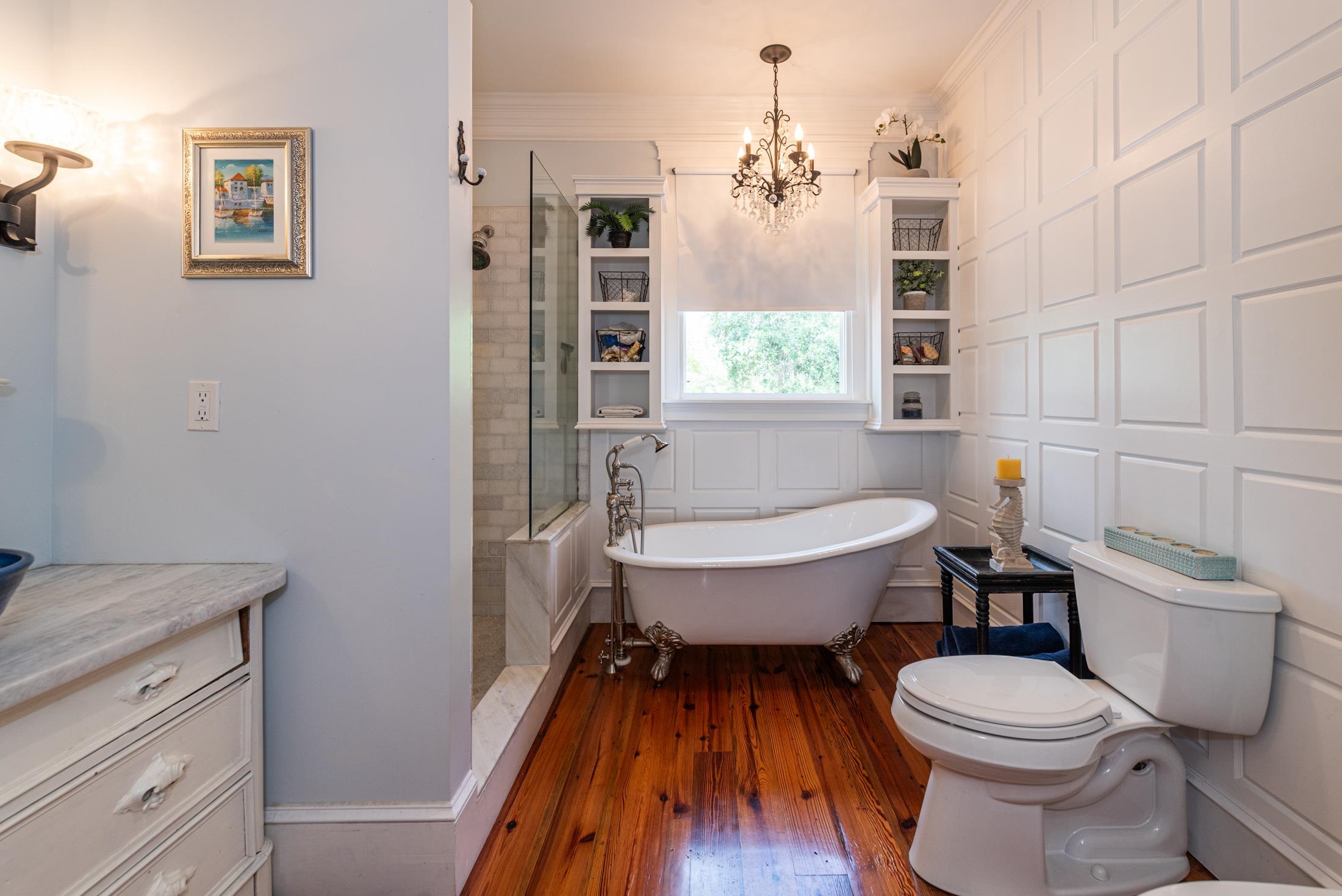 288 St George Street St. Augustine, FL 32084 - Photo 37 of 65 a bathroom with a sink toilet vanity and tub