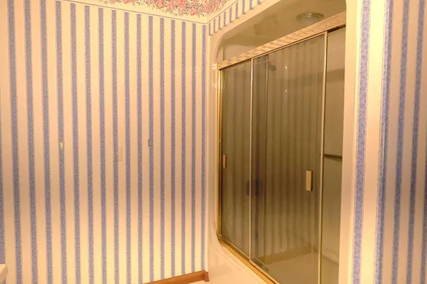 an empty room with a window