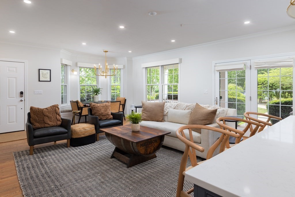 209 Victory Road, Unit 209 Quincy, MA 02171 - Photo 4 of 17 a living room with furniture and large windows
