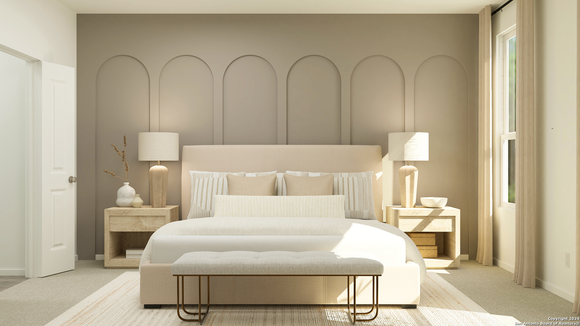 7119 Sapphire Ridge San Antonio, TX 78263 - Photo 31 of 33 a bedroom with a bed and a mirror