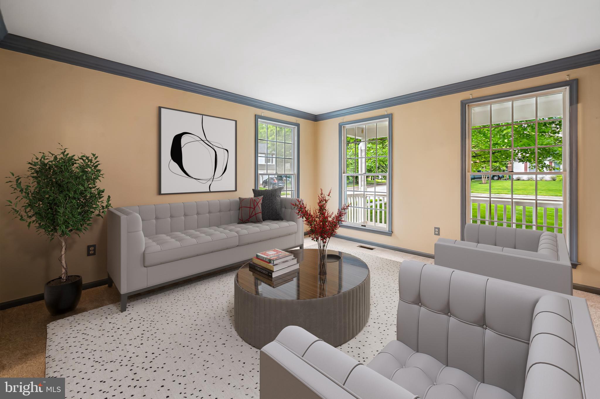 6902 Raven Lane Columbia, MD 21044 - Photo 6 of 47 a living room with furniture and a large window